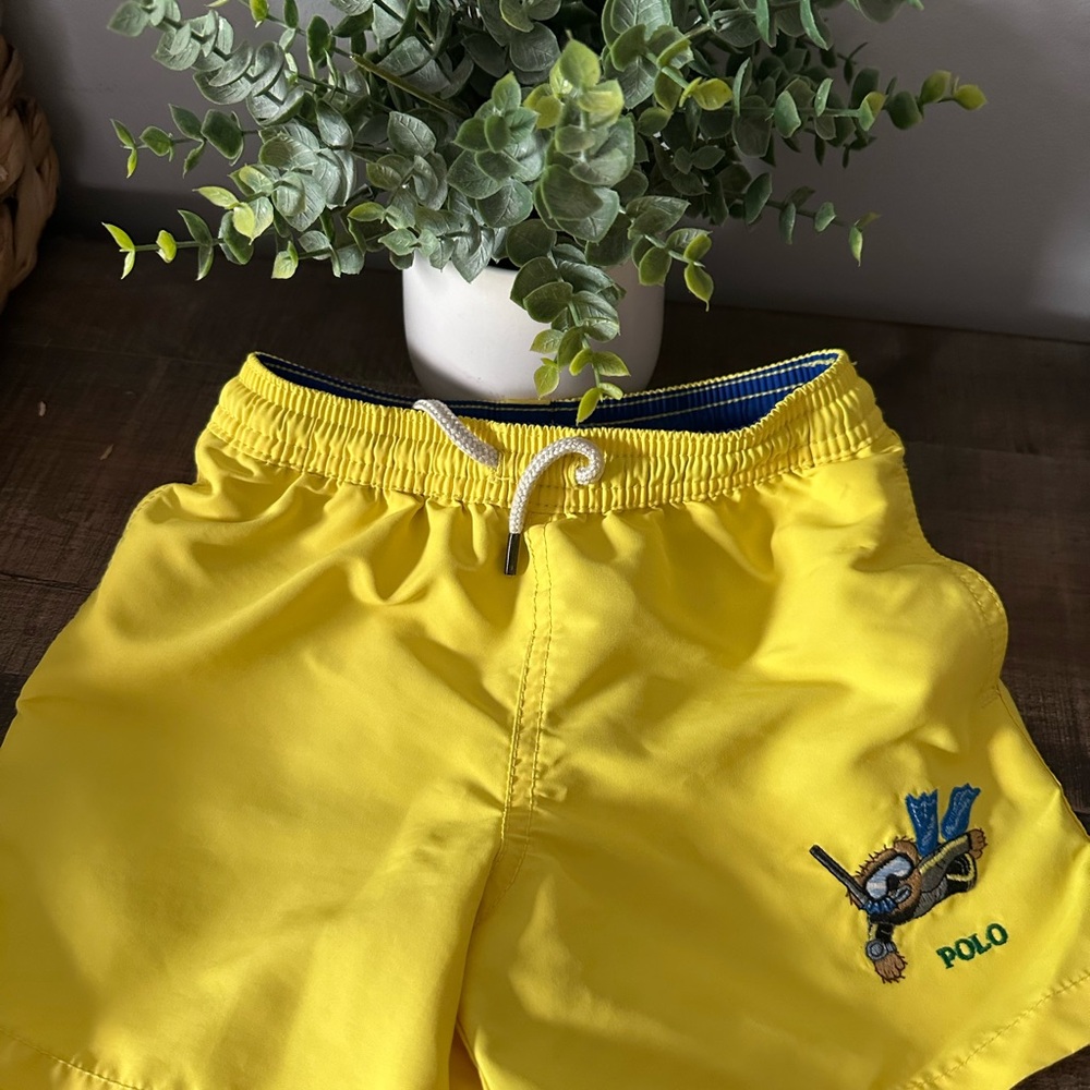 Polo by Ralph Lauren Kids Yellow Swim Shorts